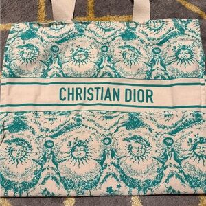Dior Teal and Cream Tote Bag - GIFT WITH PURCHASE